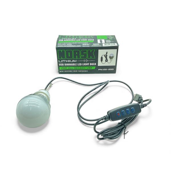 Norsk Lithium USB Dimmable LED Light Bulb for all Season Use