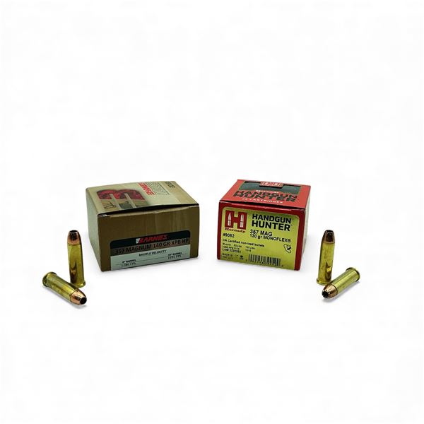 Barnes Pioneer and Hornady Handgun Hunter .357 Magnum Ammunition, 40 Rounds