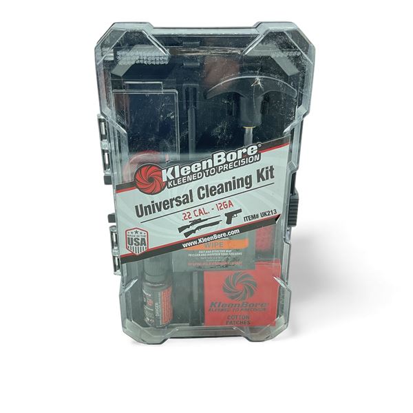 KleenBore Universal Cleaning Kit for Rifles and Shotguns from 22 Cal to 12 Ga, New