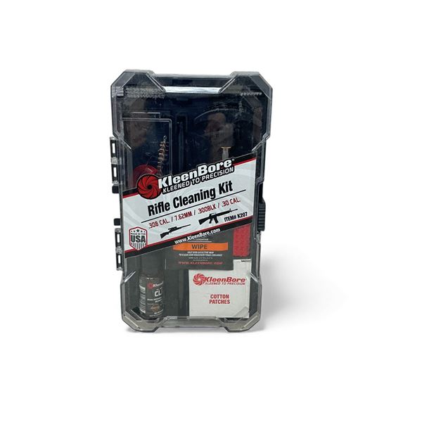 KleenBore Rifle Cleaning Kit for 308, 7.62mm, 300 BLK, 30 Cal, New