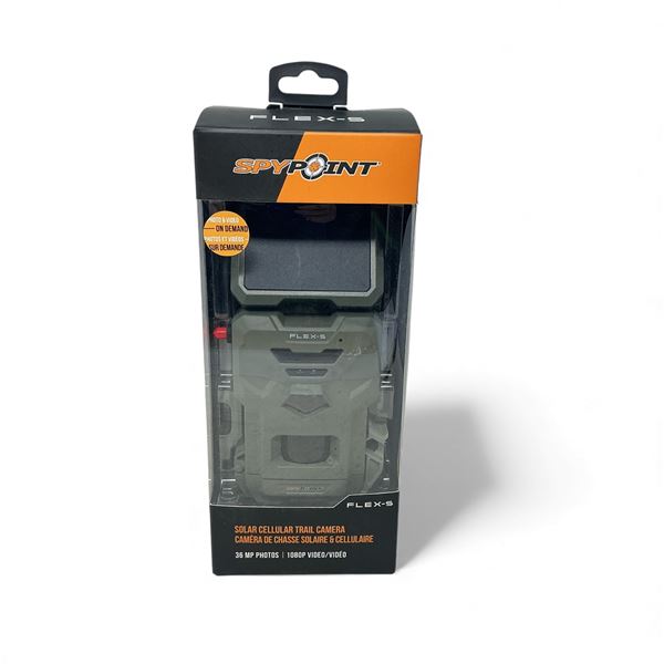SpyPoint Flex-S Solar Cellular Trail Camera, Takes 36 MP Photos, New
