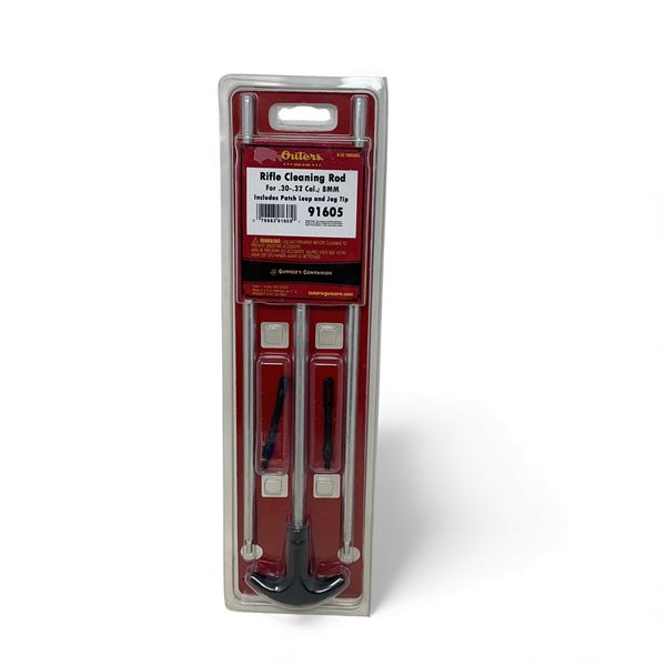 Outer's Rifle Cleaning Rod for 30 - 32 Cal, 8 mm, Includes Patch Loop and Jag Tip, New
