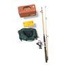 Image 1 : Soft Tackle Box and Old Pal Woodstream Tackle Box, Zebco202 Reel and Daiwa Reel with Rod