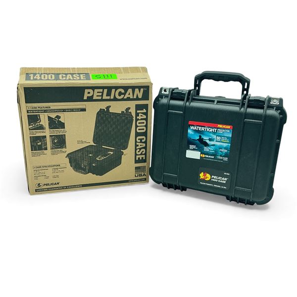 Pelican 1400 Foam Lined Case, 11" X 8" X 5", New