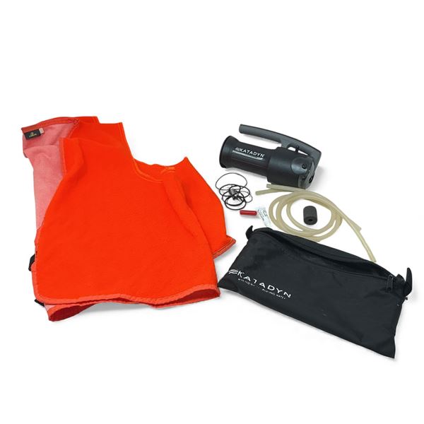 Hunting Vest, Homemade with Felt and Katadyn Vario Water Purifier