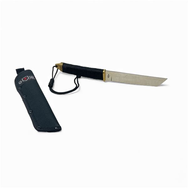 Good Worker Fixed 5" Tanto Blade with Paracord Wrapped Handle and Nylon Sheath