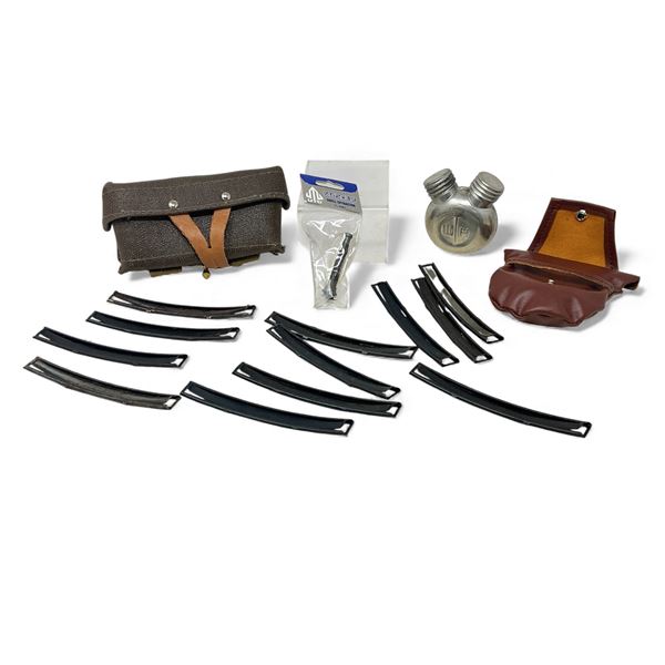 SKS Oiler, Pouches, Stripper Clips X 12 and Shell Extractor