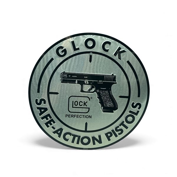 Glock 17 Tin Sign, 12" Round
