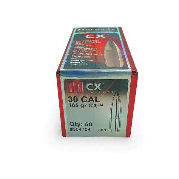 Hornady CX 30 Cal .308" 165 Grain Projectiles, 50 Qty