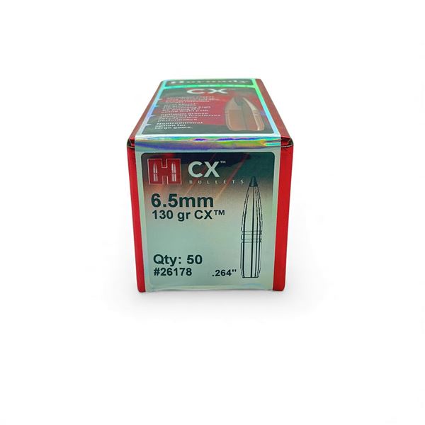 Hornady CX 6.5 mm .264" 130 Grain Projectiles, 50 Qty