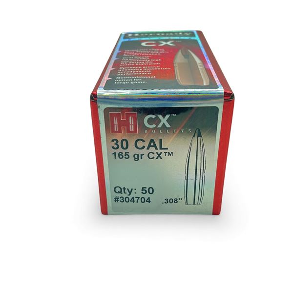 Hornady CX 30 Cal .308" 165 Grain Projectiles, 50 Qty