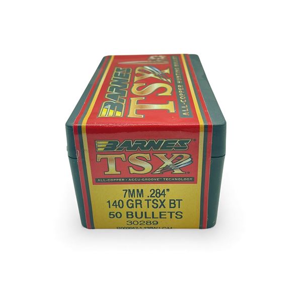 Barnes TSX 7 mm .284" 140 Grain BT Projectiles, 50 Qty