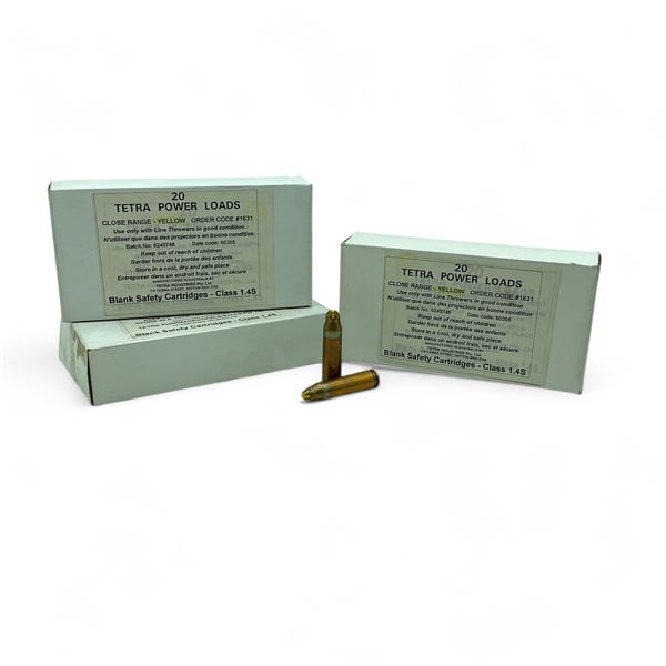 Tetra Yellow Low Power Loads, 7.62 Caliber and .308 Win Ammunition, 60 Rounds