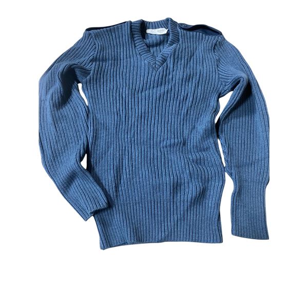 1x Wool Sweater V-Neck Blue Sz Large - New