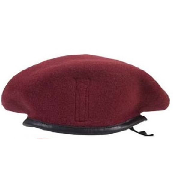 6X Deluxe Canadian Style Beret Burgundy Size 7 1/8