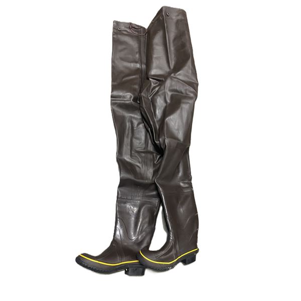 1x Chest Height Fishing Waders Brown Size 9 US Mens