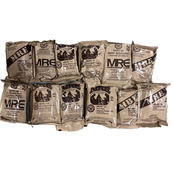 1x US MRE Case of 12 Menu B