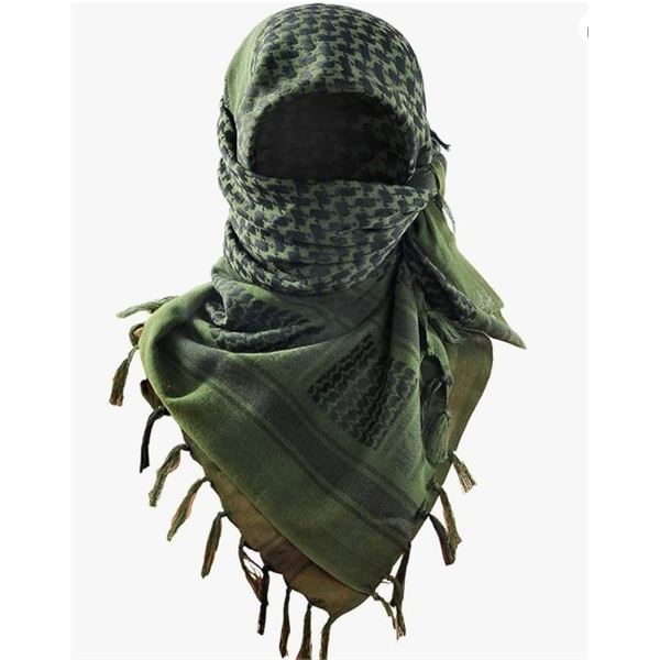 6X Green And Black Shemag