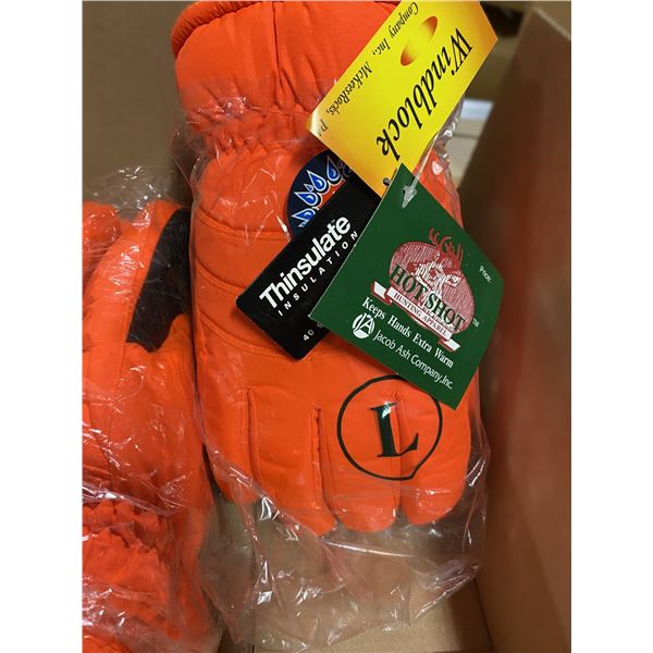 2X Hot Shots Hunting WInter Gloves Orange Size X-Large