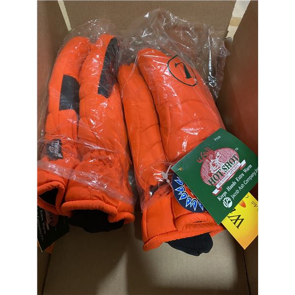 2X Hot Shots Hunting WInter Gloves Orange Size X-Large
