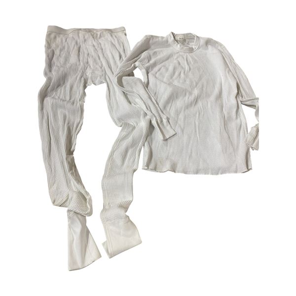 2x CF Thermal Top & Bottom White Used Size 2X-Large