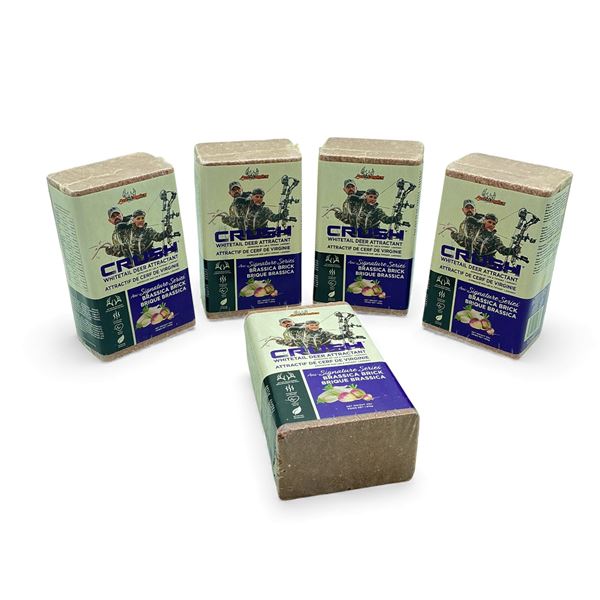 Ani Logics Crush Whitetail Deer Attractant, Brassica Brick, 4 lbs X 5 Qty