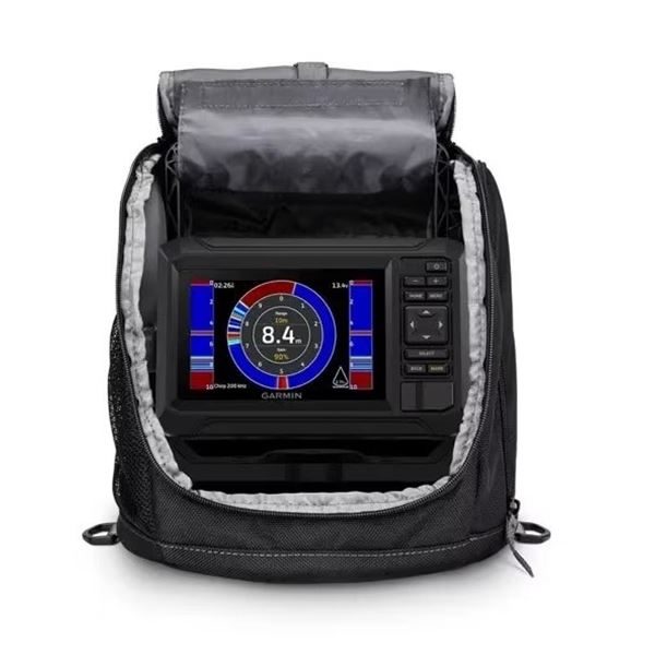 Garmin ECHOMAP UHD2 55cv Ice Fishing Bundle, W/7.5ah Lead Acid Battery, New