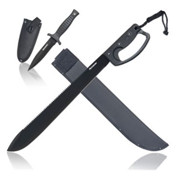 Mossberg Machete/Boot Knife  Combo & 2 Sheaths, New