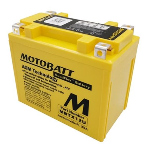 Motobatt Quadflex AGM Battery MBTX12U, New
