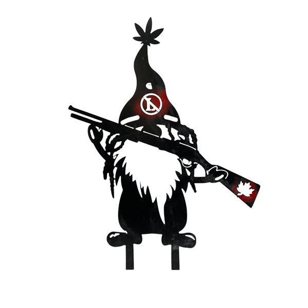 Garden Gnome 'No Liberal' Silhouette Lawn Ornament, New