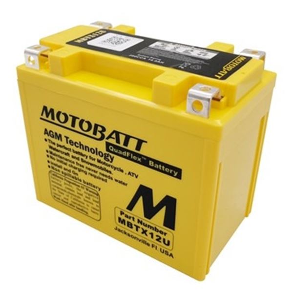 Motobatt Quadflex AGM Battery MBTX12U, New