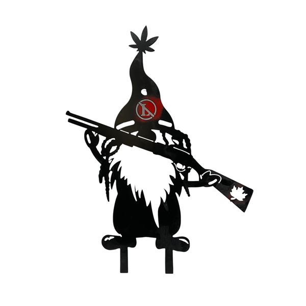 Garden Gnome 'No Liberal' Silhouette Lawn Ornament, New