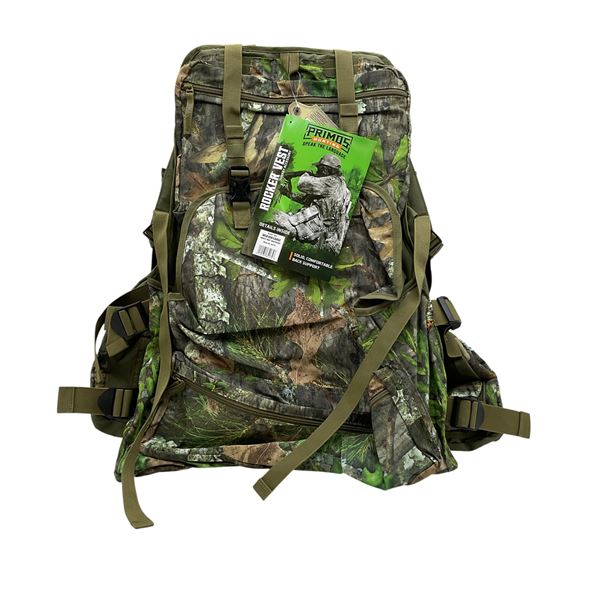 Primos Rocker Strap Turkey Vest, Mossy Oak Obsession Camo, Medium-Large, New
