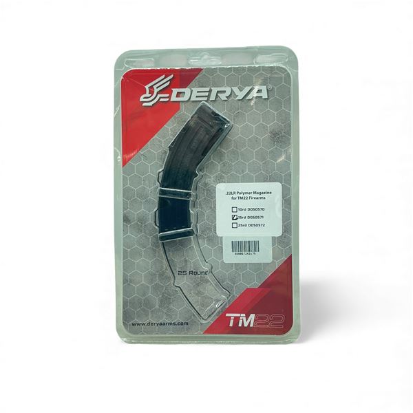 Derya TM22 .22LR, 15 Round Polymer Magazine, New