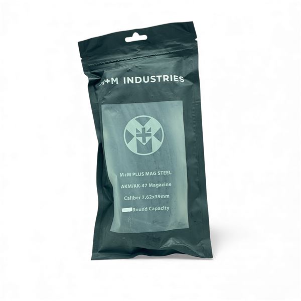 M+M Industries 7.62x39mm, 5 Round AKM/ AK-47 Steel Magazine, New