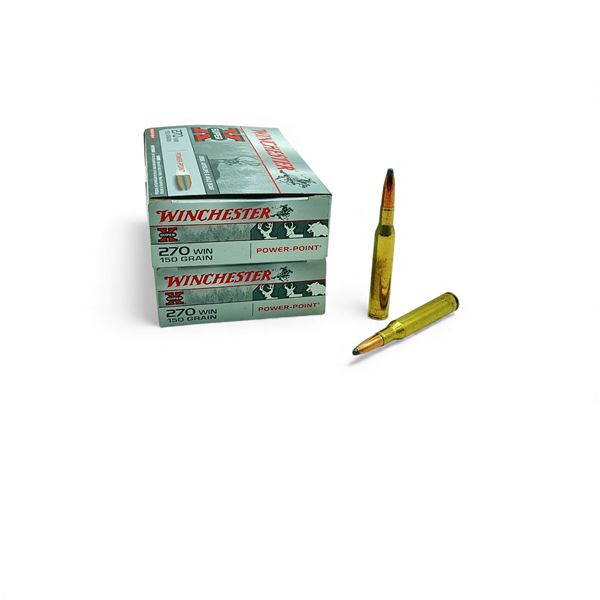 Winchester Super X Power Point 270 Win 150 Grain Ammunition, Approx 36 Rounds