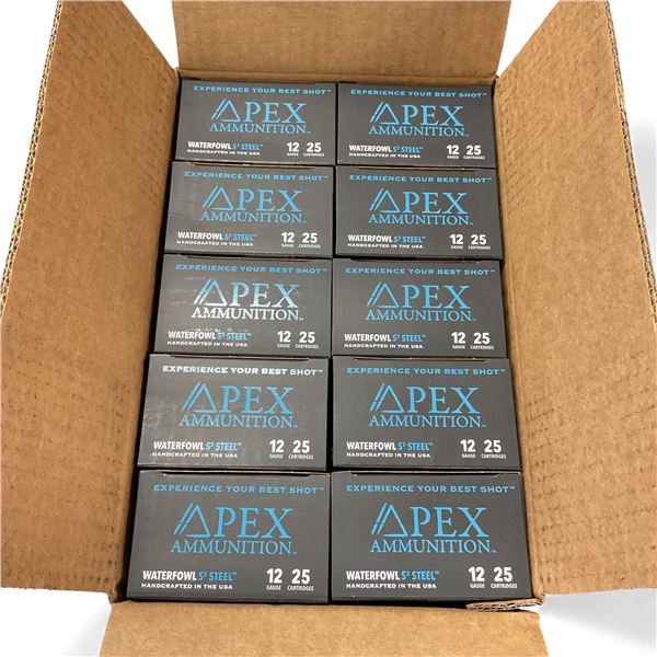 Apex S3 Steel 12 Ga, 3", 1-1/4 oz, #2 Shot Ammunition, 250 Rounds