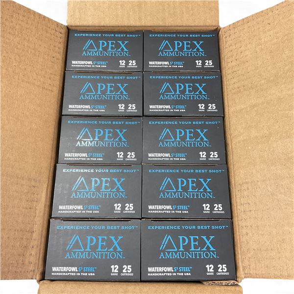 Apex S3 Steel 12 Ga, 3", 1-1/4 oz, BB Shot Ammunition, Case of 250 Rounds