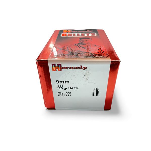 Hornady 9mm (.356), 125 Grain HAP Projectiles, 500 Qty
