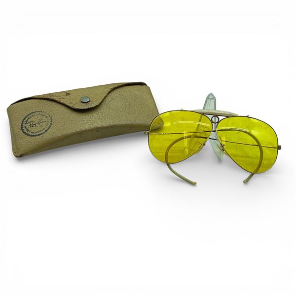 Vintage (50's/ 60's) Bausch & Lomb Ray Ban Aviator Shooting Glasses