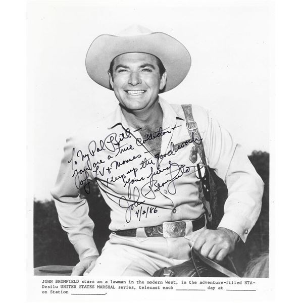 U.S. Marshal John Bromfield signed photo