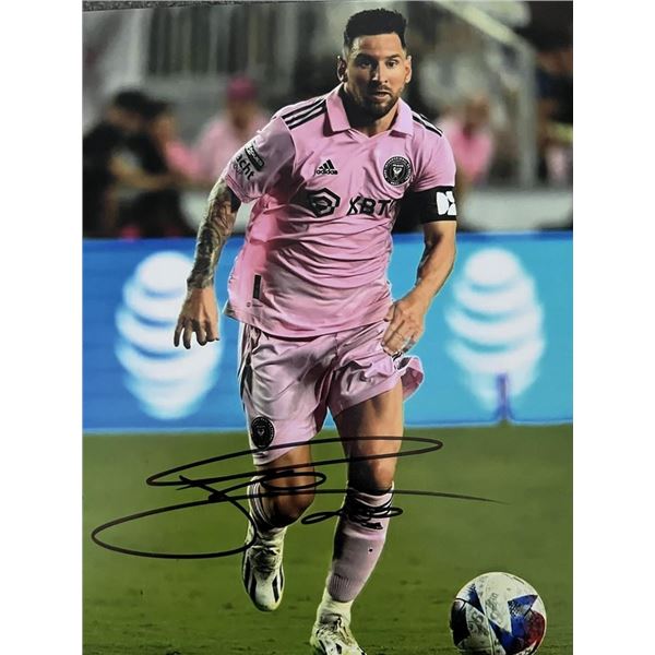 Lionel Messi signed photo