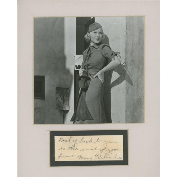 Dead Man Walk Mary Carlisle signed note