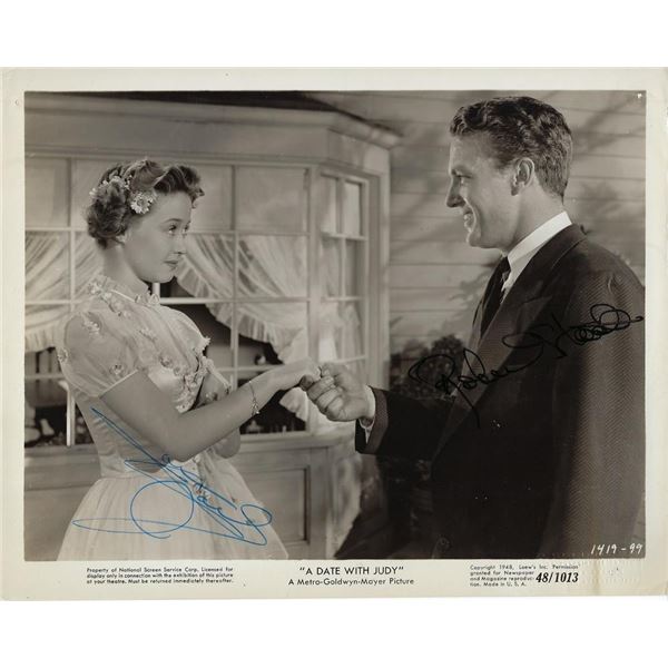 A Date With Judy Jane Powell and Robert Stack Signed Photo