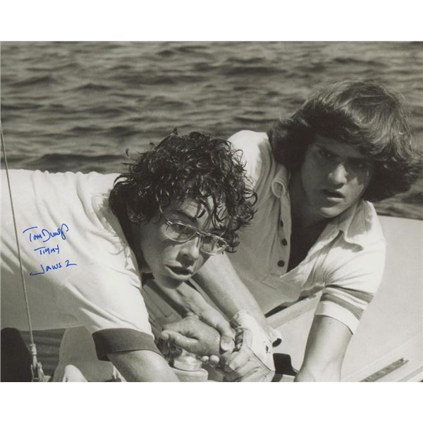 Thomas Dunlop signed "Jaws 2" movie photo