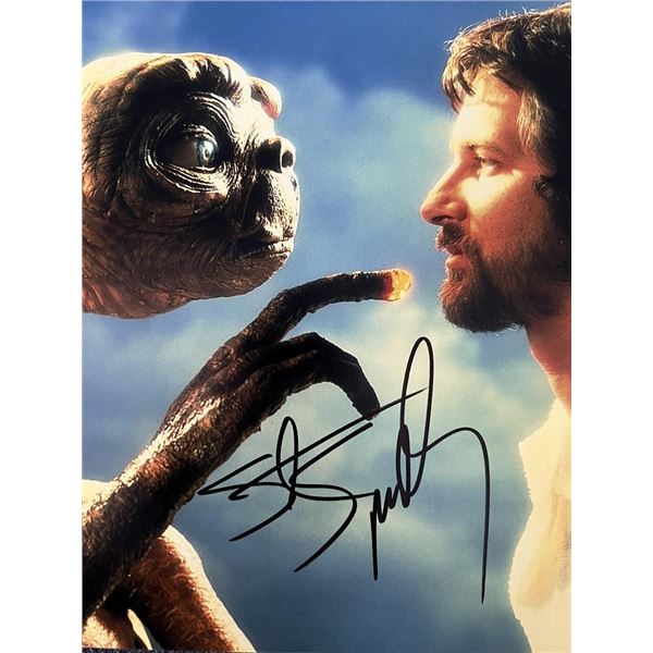 E.T. the Extra-Terrestrial Steven Spielberg signed movie photo