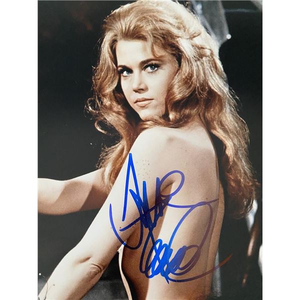 Barbarella Jane Fonda signed movie photo