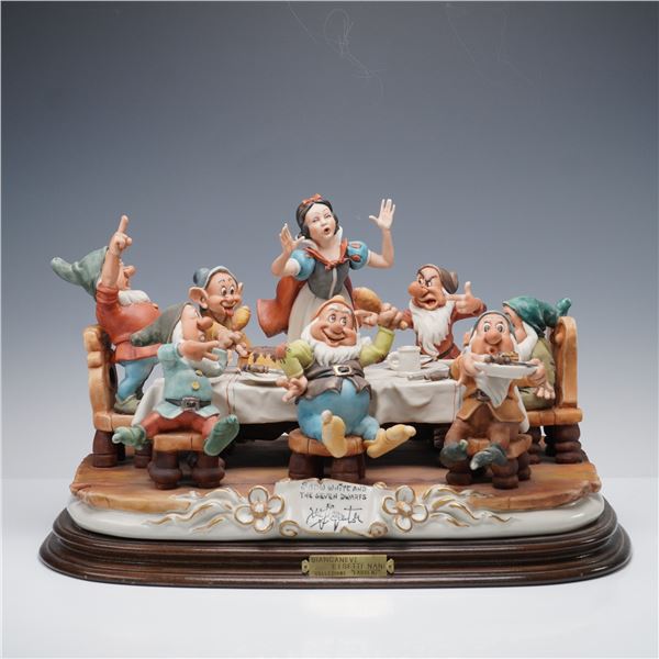 Laurenz Capodimonte Walt Disney Sculpture, Snow White and the Seven Dwarfs