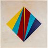 Image 1 : In the Style of Max Bill, Original Oil on Canvas, Geometric Abstraction