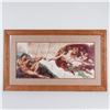 Image 2 : Michelangelo (Aft.) Framed Poster of the Creation of Adam, Sistine Chapel